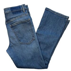 The Great The Nerd Stovepipe Cropped Flare Leg Medium Wash Denim Jeans Size 29